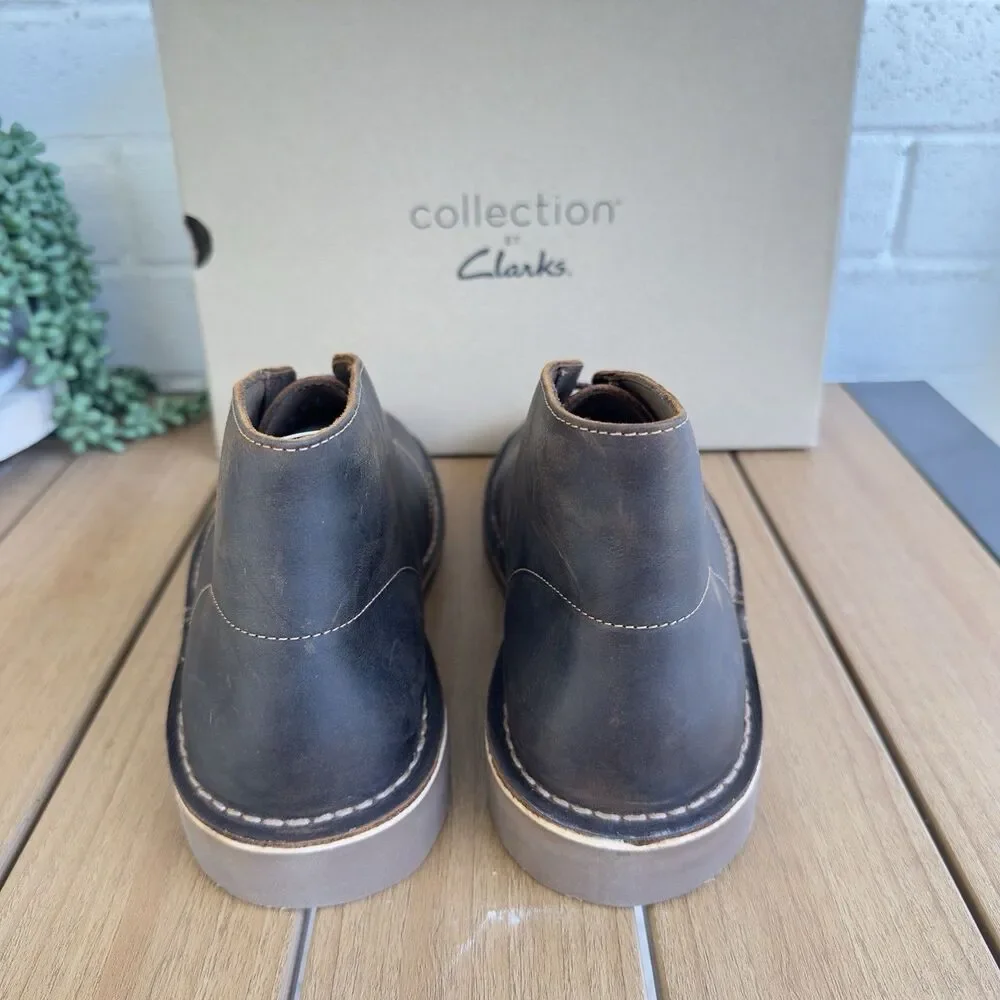 Clarks® (Men's 10.5 M) Bushacre™ 2 Brown Desert Leather Chukka Boots - $120 New